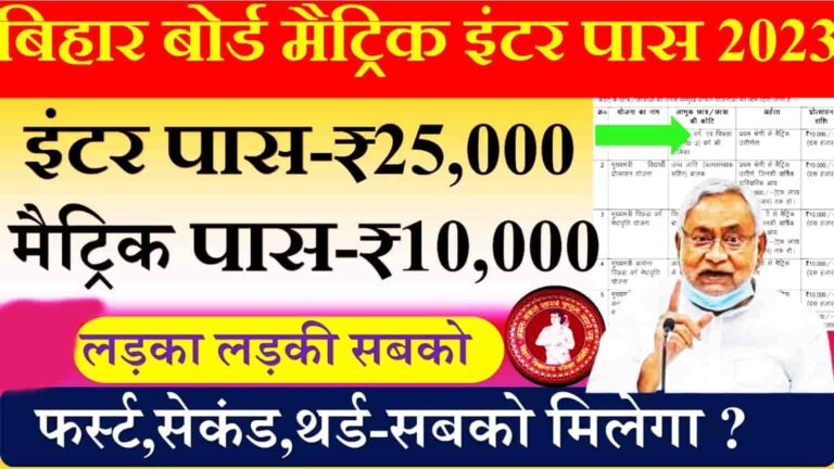 Bihar Board 10th Pass Scholarship 2022-23