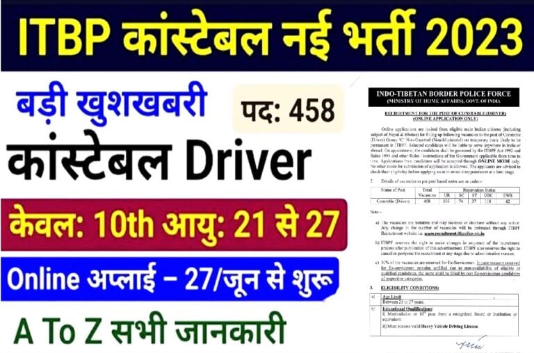 ITBP Driver Recruitment 2023