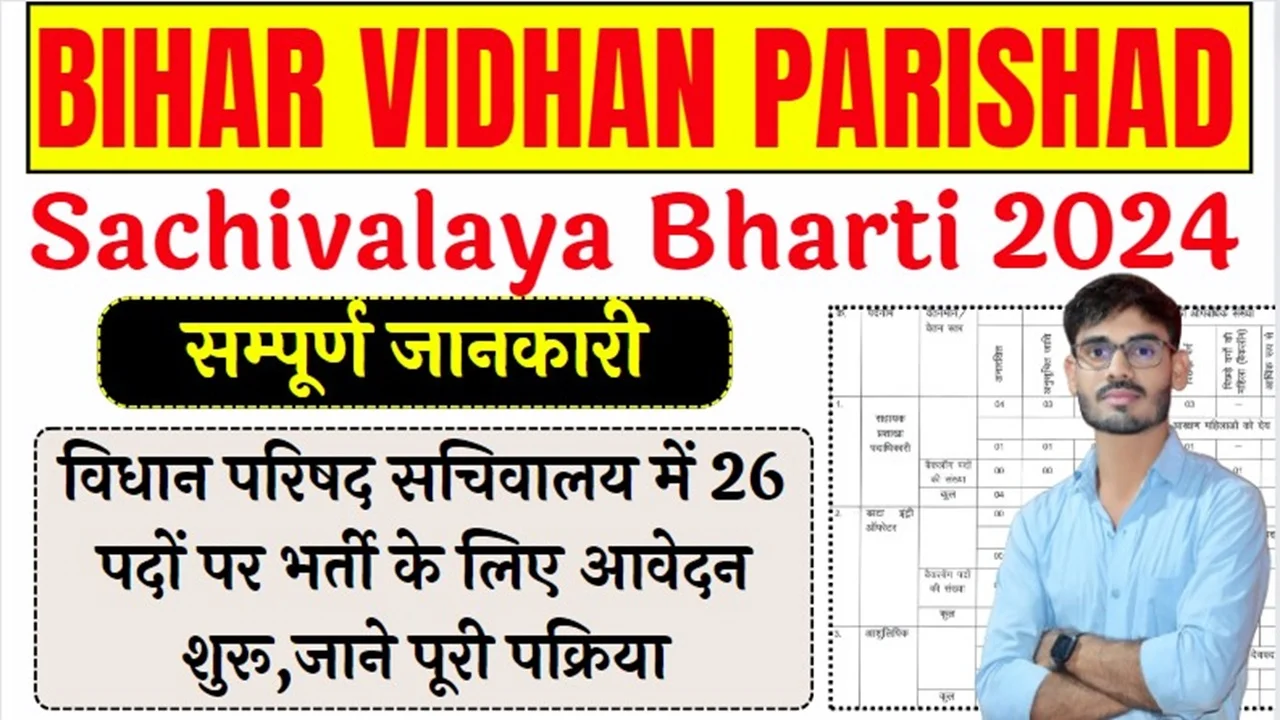 Bihar Vidhan Parishad Sachivalaya Bharti 2024