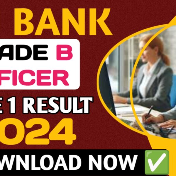 Reserve Bank of India Grade B Officer Phase 1 Exam Result 2024